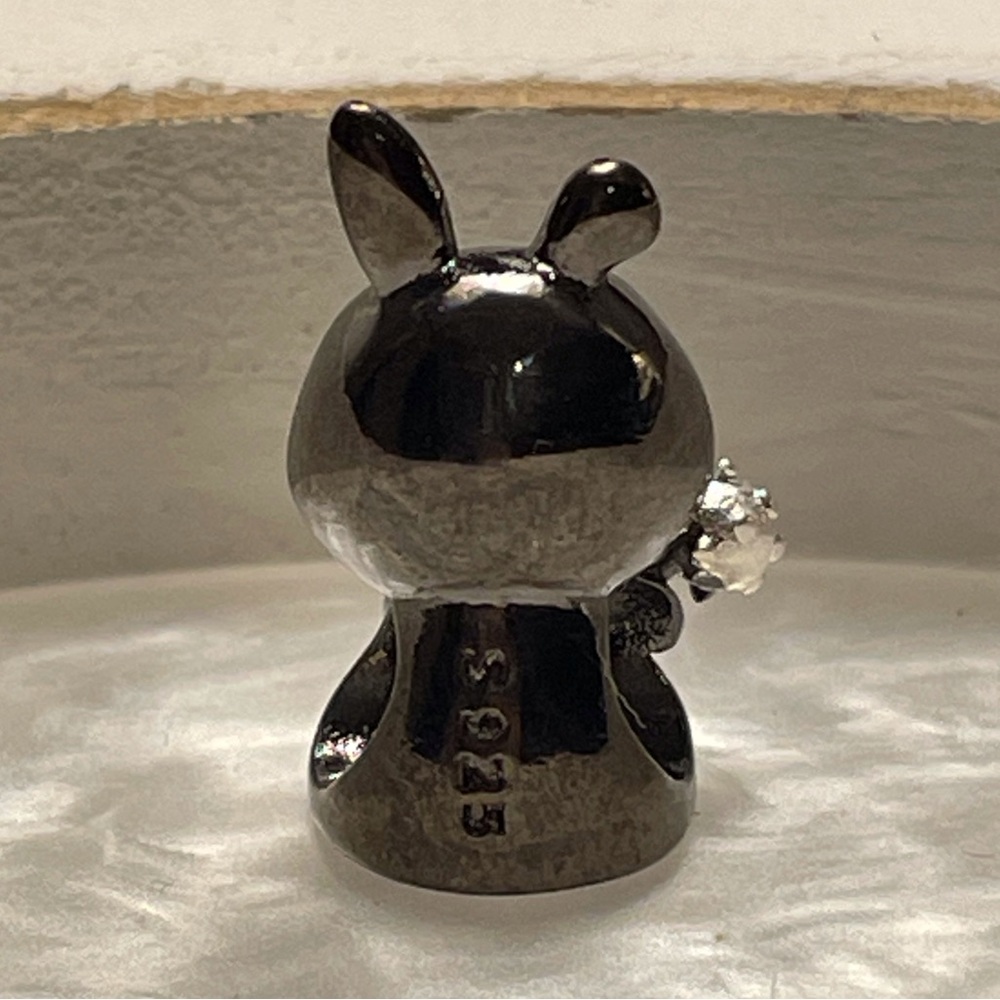 Grim Reaper Bunny Bracelet Charm Sterling Silver Two Tone - Picture 6 of 11
